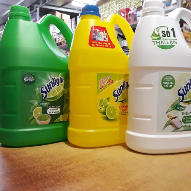 Nước rửa bát Sunlight can