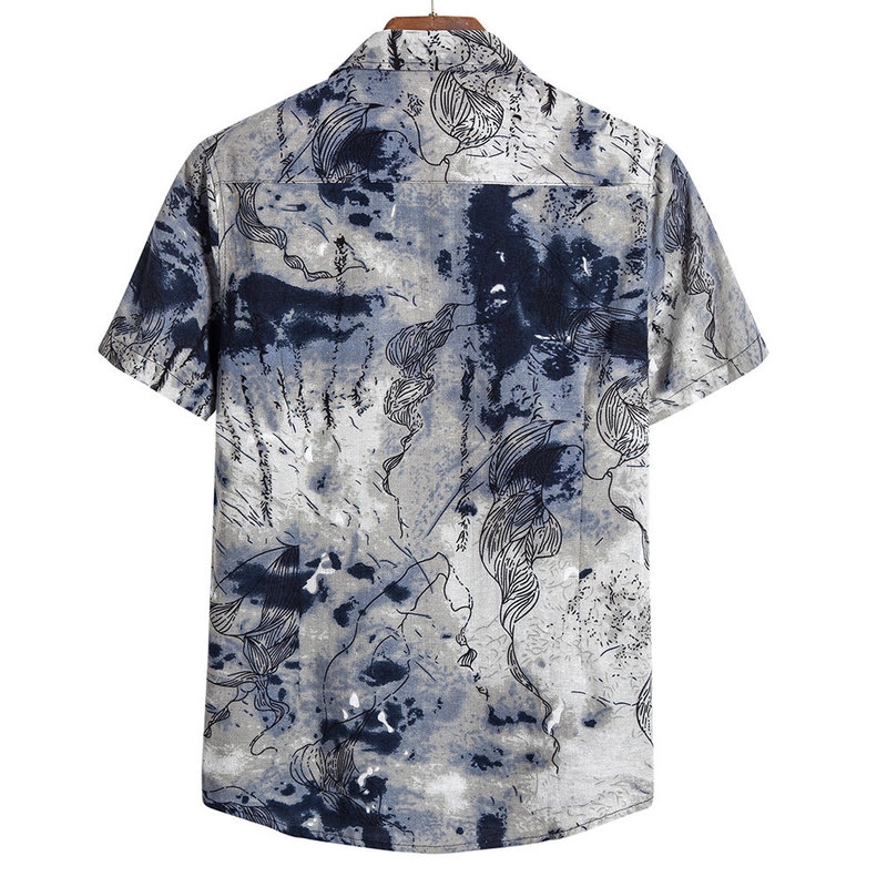 Men's plus size short-sleeved shirt fashion print British fan shirt | BigBuy360 - bigbuy360.vn