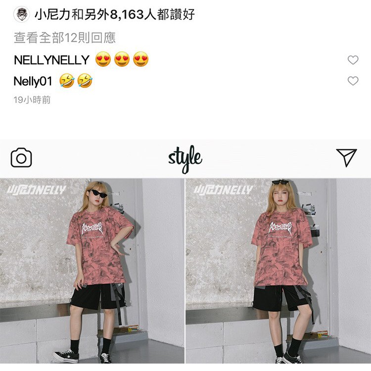 [FREESHIP](CÓ SẴN ) HÀNG CHÍNH HÃNG áo thun NELLY HEYBIG unisex ,áo loang mẫu mới nhất có 2 màu đỏ , xám mã CJH157781CY.