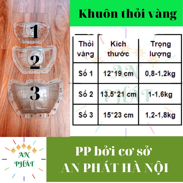 20 Khuôn Thỏi Vàng, Giọt Nước, Hồ Lô, Tiểu Đồng chữ Tài Lộc dành cho bưởi, Khuôn Tạo hinh trái cây loại dầy, cứng, bền