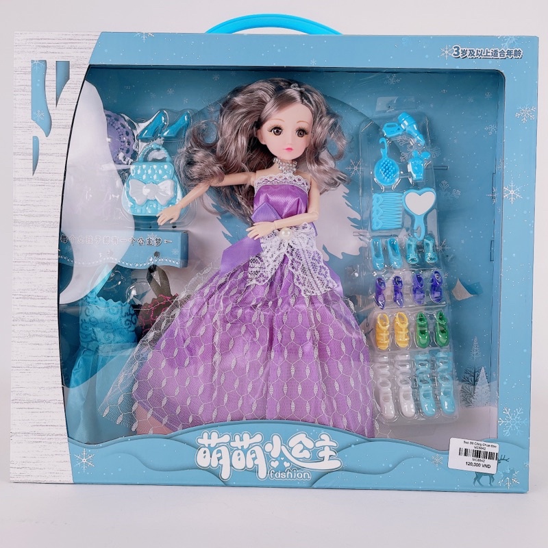 Bộ Đồ Chơi Búp Bê Thay Váy Kèm Phụ Kiện-Búp Bê Elsa&Anna-công chúa băng giá❄️