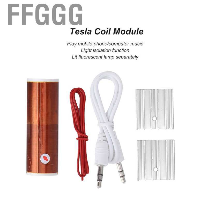 Ffggg Tesla Coil Module Plasma Speaker DIY Electronic Kit Tool 15W DC 15‑24V 2A