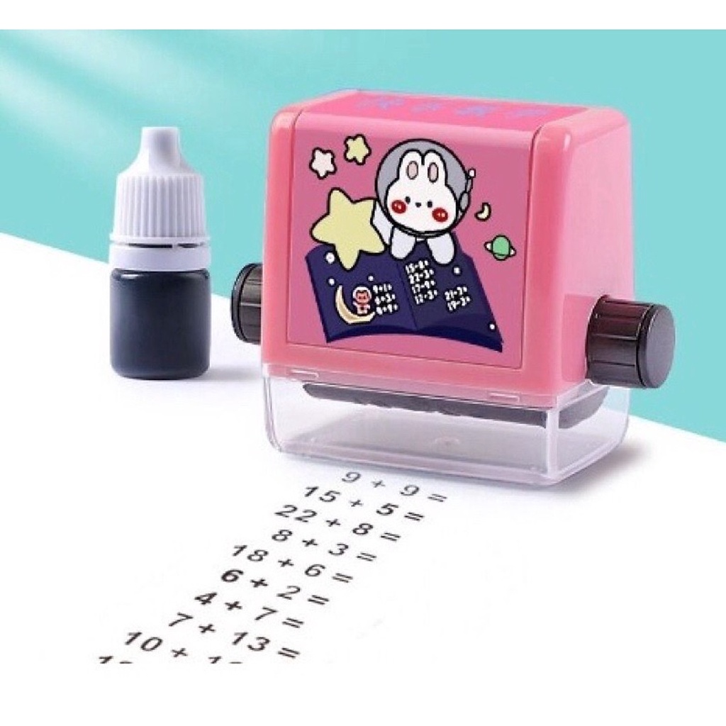 Máy In Con Lăn Tạo Phép Tính Cộng Trừ Nhân Chia Cho Bé Học Toán