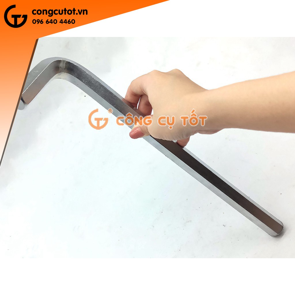 Lục giác lẻ 19mm chữ L 332x85mm hợp kim SOM440 trắng