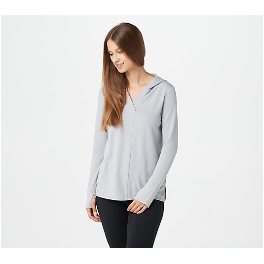 (BIG SIZE) Áo Hoodies Nữ CUDDL DUDS Xuất Anh Cổ V Có Nón Tay Dài 2 Màu (57-64kg)