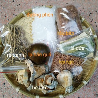 Nguyên liệu nấu sâm râu bắp ,set 9 loại nguyên liệu nấu 5lit nước mát