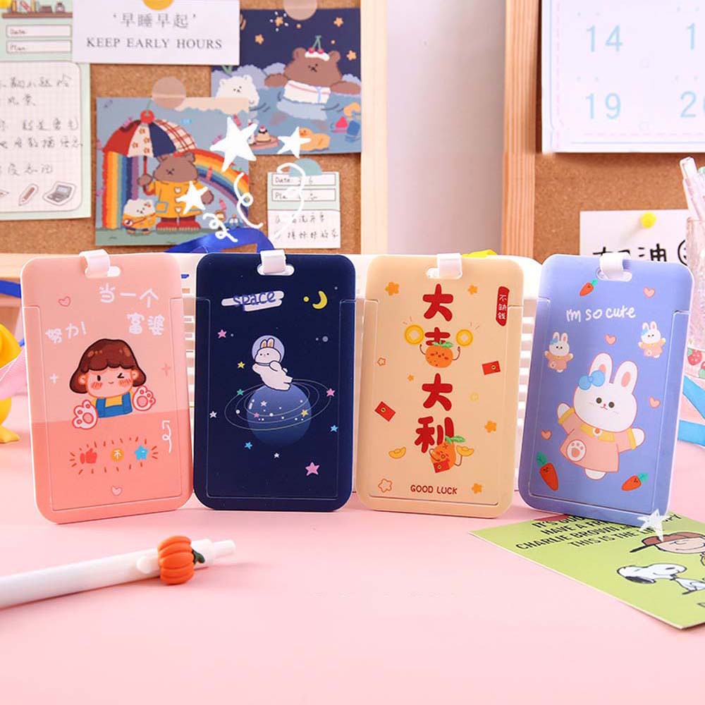 Dây đeo thẻ tên ID thiết kế họa tiết hoạt hình đáng yêu