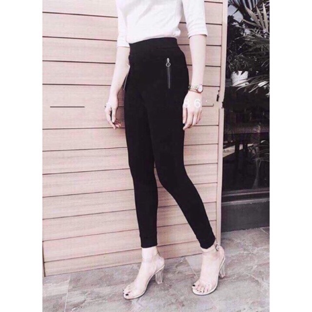 QUẦN Legging Thun Umi Khoá Sườn Cao Cấp