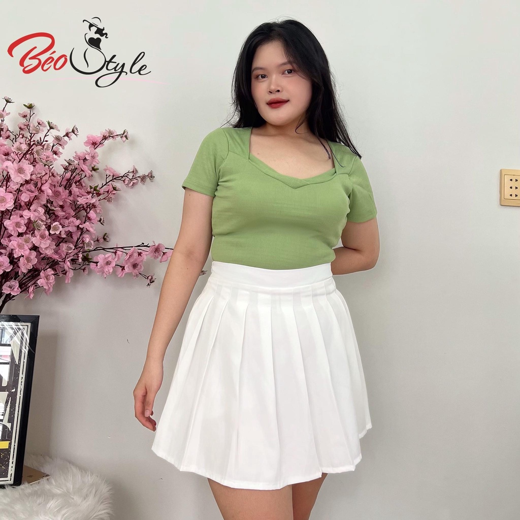 Chân váy xếp ly tenic Bigsize CVBS008  -TES-Dành cho nàng mũm mĩm từ 55-95kg-Mặc đi chơi, dạo phố
