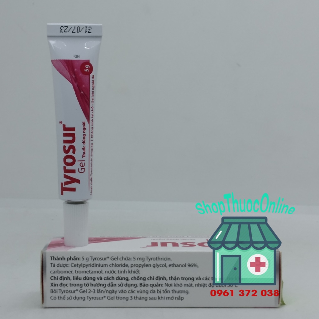 Gel bôi da TYROSUR tuýp 5g/25g