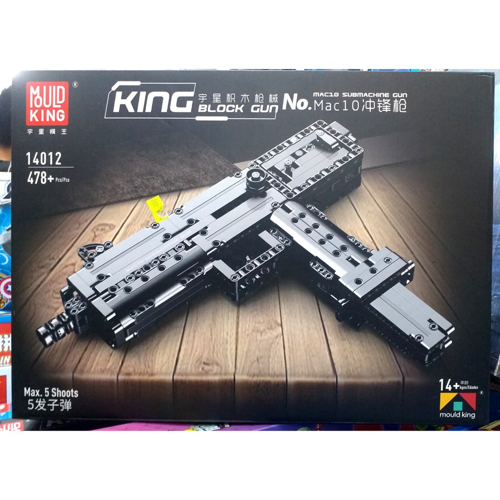 Lego - Mould King 14012 ( Lắp Ghép Tiểu Liên KING Block gun 478 Mảnh )lắp xong bắn được
