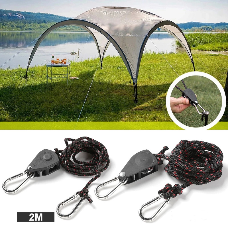 1 Bộ Dụng Cụ Căng Dây Lều Cắm Trại Bằng Thép Không Gỉ