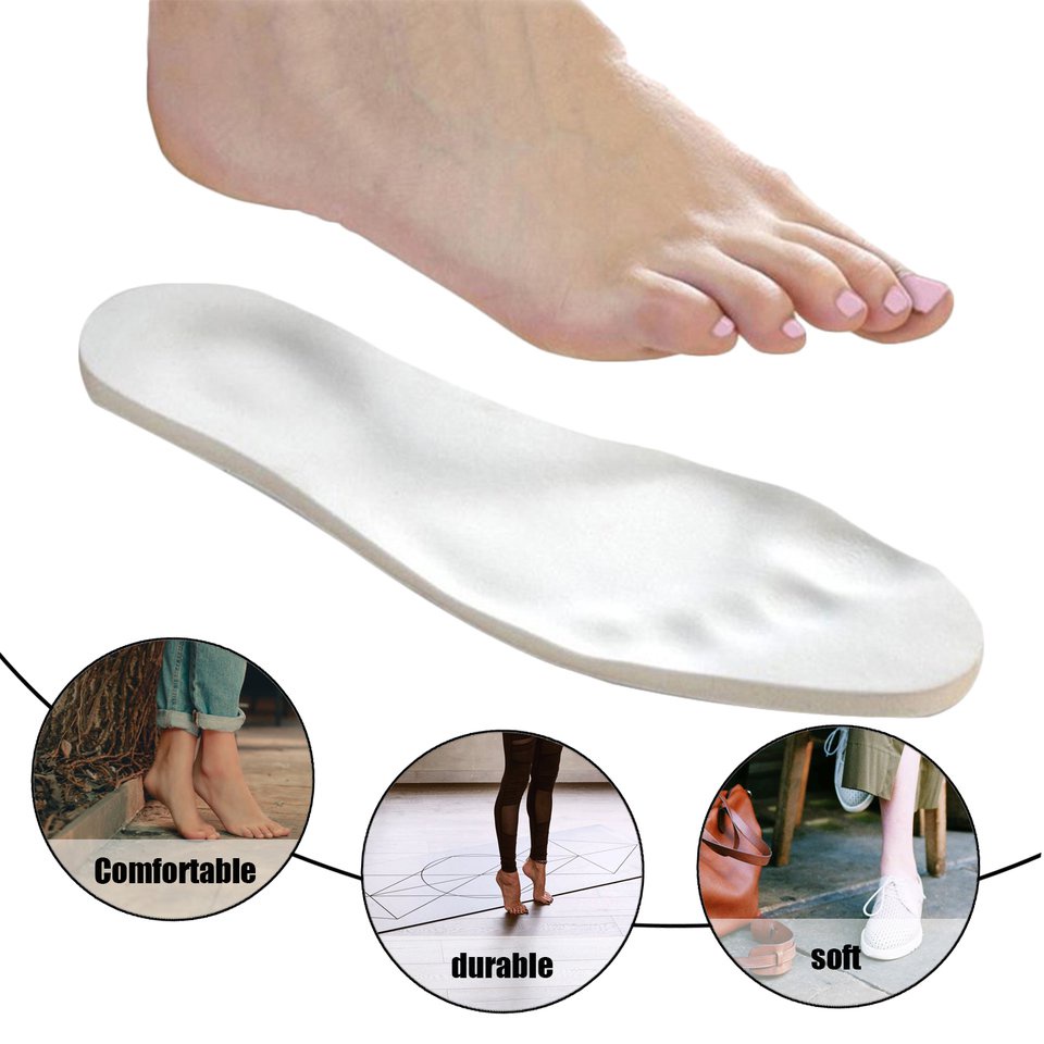 2 Đệm lót giày giảm đau chân bằng cao su non cho nam nữ