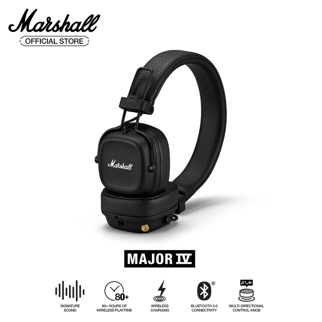 [Hàng chính hãng] Tai nghe Bluetooth Marshall Major IV - 80 giờ nghe nhạc không dây - 1 năm bảo hành