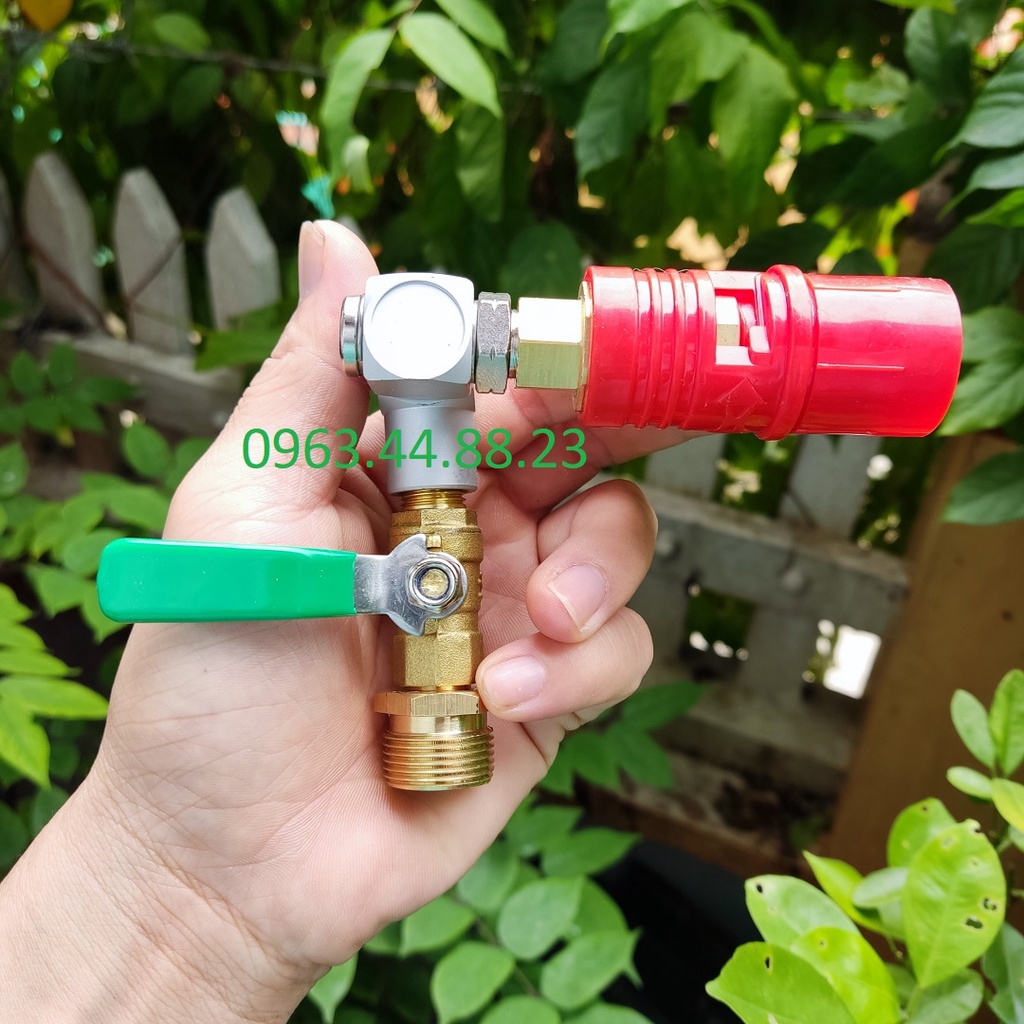 Đầu béc rửa máy lạnh điều hòa dùng cho máy rửa xe chỉnh áp - đầu chỉnh được