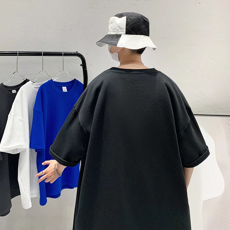 Áo Thun Tay Ngắn Dáng Rộng Mềm Mại Thoải Mái Thêu Hình Nhãn Cho Nam