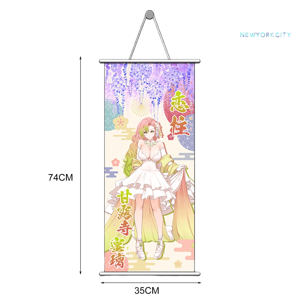 Tranh Cuộn Treo Tường Trang Trí Hình Demon Slayer