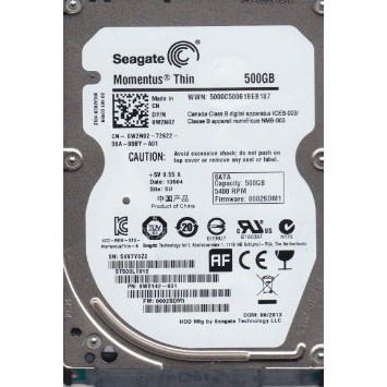 Ổ cứng 2.5 inch SATA Seagate Momentus Thin 500GB-Bảo hành 3 T