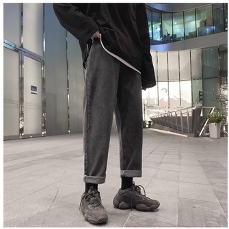 Quần baggy jean nam VNXK trơn màu đen 032 Pon.mens