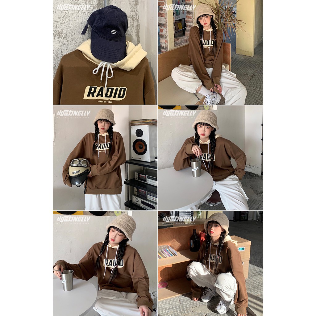 Áo nỉ hoodie da cá Nelly Heybig NNL255