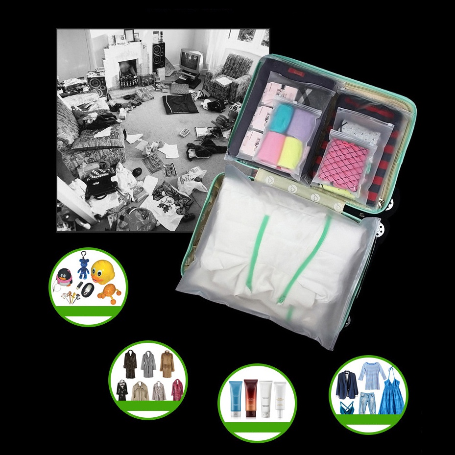 Túi Zip Nhựa Trong Suốt Dày Dặn Đựng Đồ Tiện Dụng