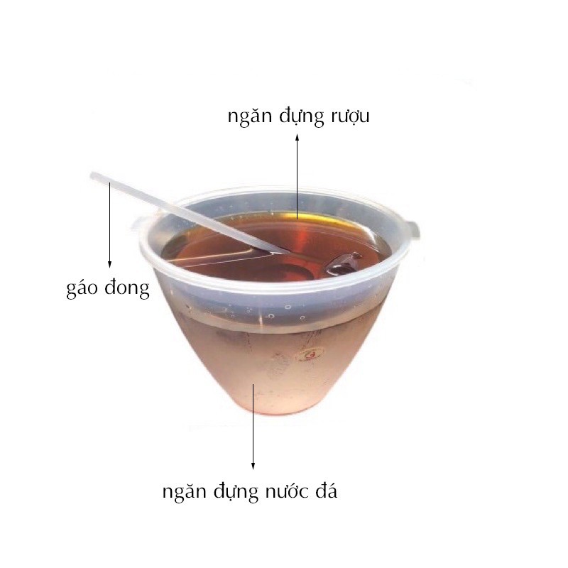 Bát đựng rượu & trái cây ướp lạnh bằng nhựa Việt Nhật 1.2L tặng kèm gáo múc