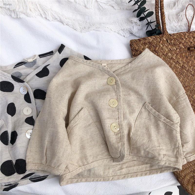 Áo khoác cardigan chất liệu vải cotton mỏng thiết kế dễ thương cho bé