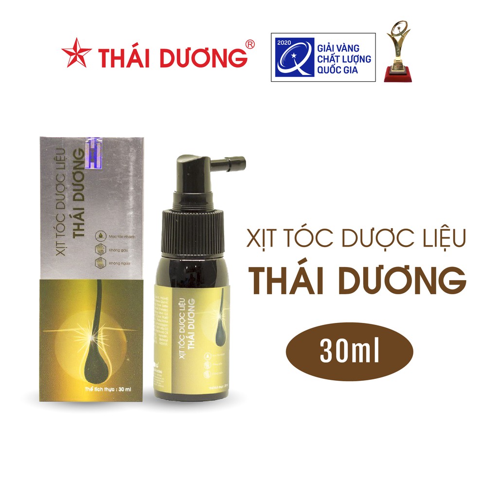 Xịt tóc dược liệu Thái Dương 30ml bảo vệ chân tóc và mọc tóc nhanh hơn - Sao Thái Dương