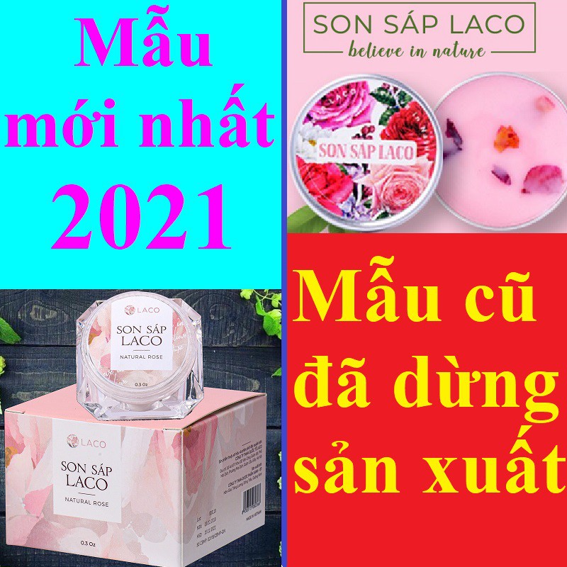 Son sáp dưỡng môi Laco 10g,mờ thâm từ hoa hồng tươi,dưỡng môi,chống khô môi,giúp môi hồng mọng tự nhiên hiệu quả