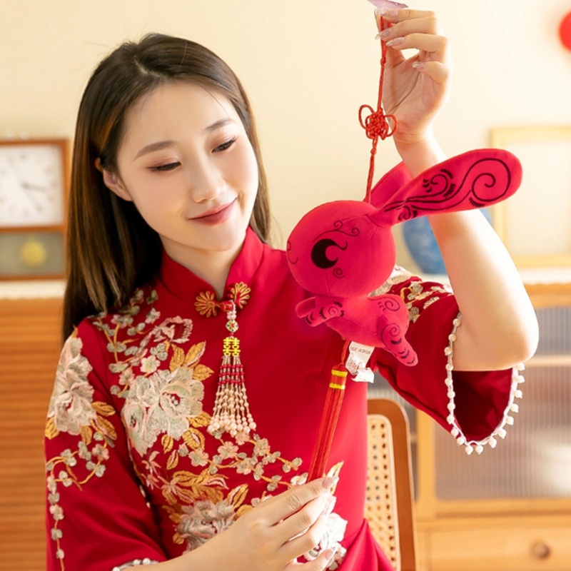 Thỏ Nhồi Bông Phong Cách Trung Hoa Mừng Năm Mới