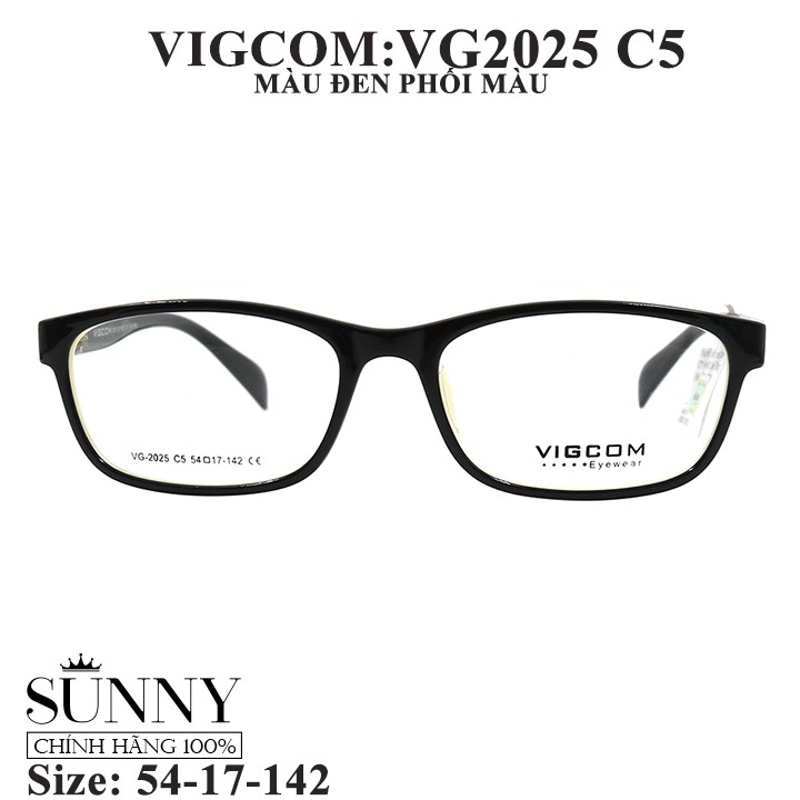 Gọng kính chính hãng nam nữ Vigcom VG2025 C5 màu sắc thời trang ,thiết kế dễ đeo bảo vệ mắt