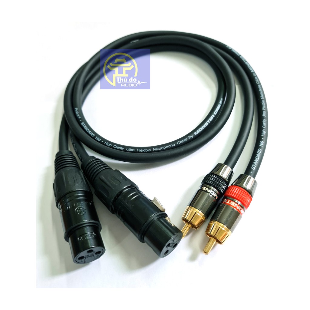 Dây Canon Cái ra Av Bông Sen Rca chính hãng Monster Standard cao cấp - nhiều kích thước
