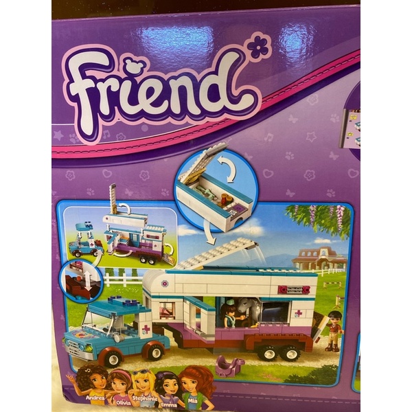 Đồ Chơi Lắp Ráp, Xếp Hình Friend Xe Cứu Hộ Động Vật 10561-387 mảnh