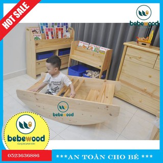 Bập Bênh ⚡AN TOÀN, HIỆN ĐẠI⚡ Thuyền bập bênh Koki gỗ Thông cao cấp BEBEWOOD