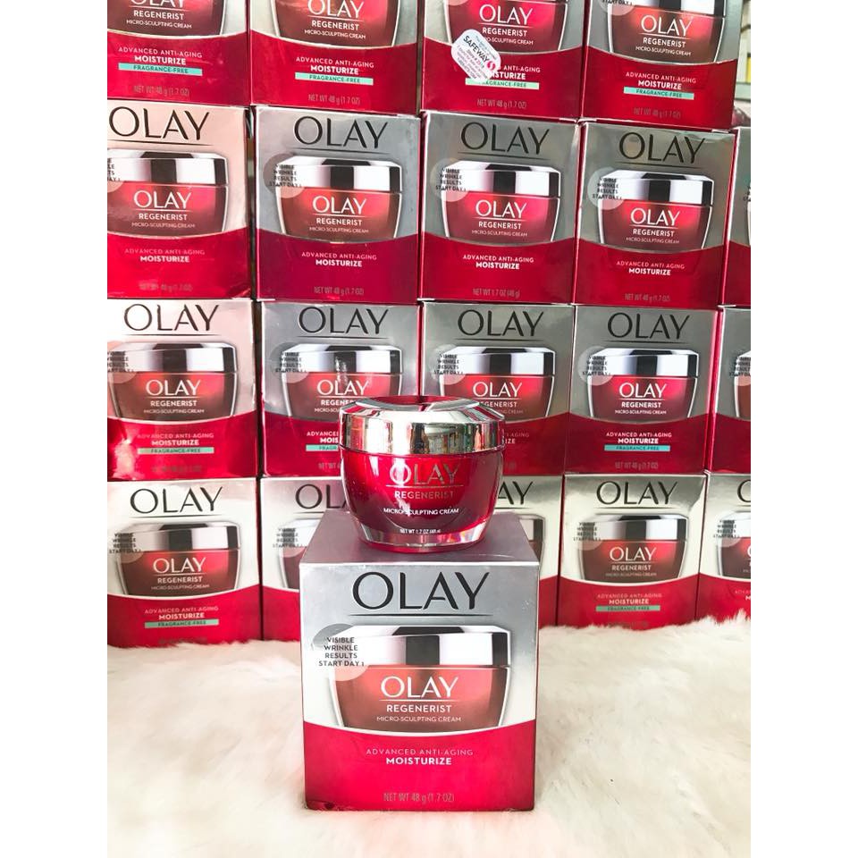 (USA 48g) Kem dưỡng ẩm chống lão hóa Olay Regenerist Micro-Sculpting Cream Face Moisturizer