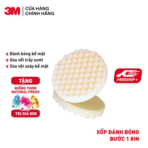 Xốp đánh bóng bước 1 8in 3M 05723 - 1 cặp - Tặng miếng thơm - Giảm 40k đơn hàng từ 499k