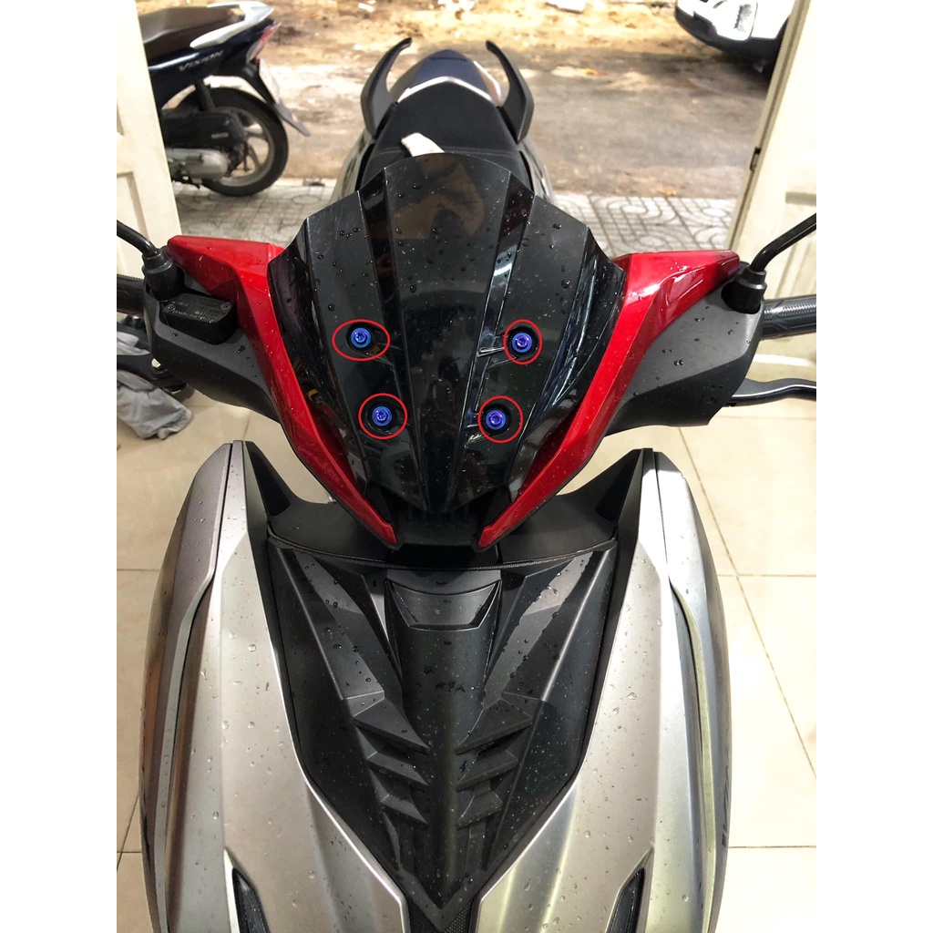 Combo 4 ốc titan gr5 gắn Mão winner X như hình khoanh đỏ