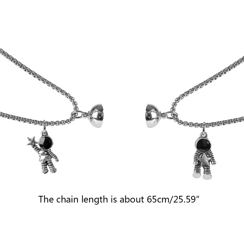 Set 2 vòng cổ Tình Bạn Mặt Hình Phi Hành Gia Dễ Thương