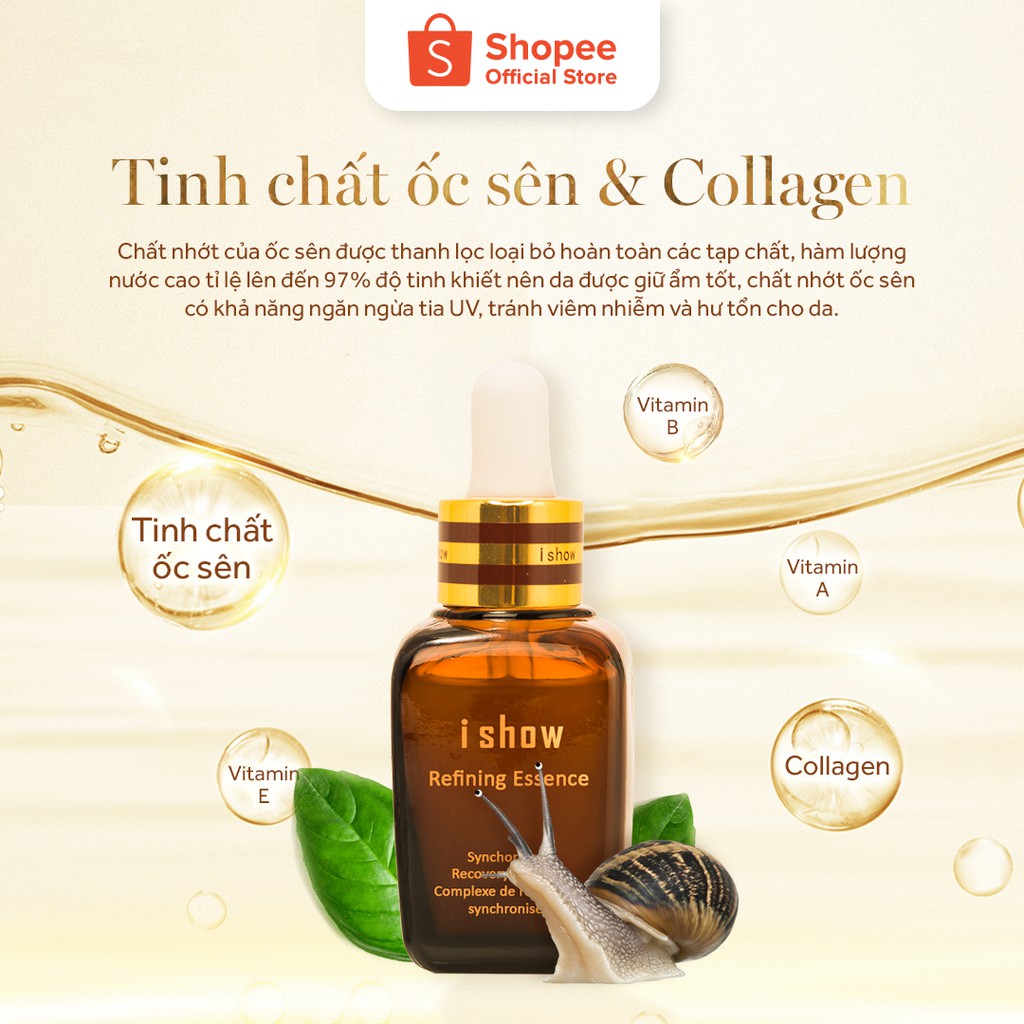 Serum Dưỡng Trắng Sáng Da ISHOW Dưỡng Ẩm Phục Hồi Cấp Nước Săn Chắc Da - TẶNG KHẨU TRANG 3 LỚP | BigBuy360 - bigbuy360.vn