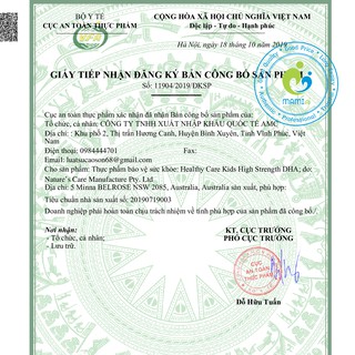 Viên uống DHA (60v) bổ sung omega-3 cho trí não bé từ 4 tháng tuối Healthy Care Kids High Strength DHA, Úc