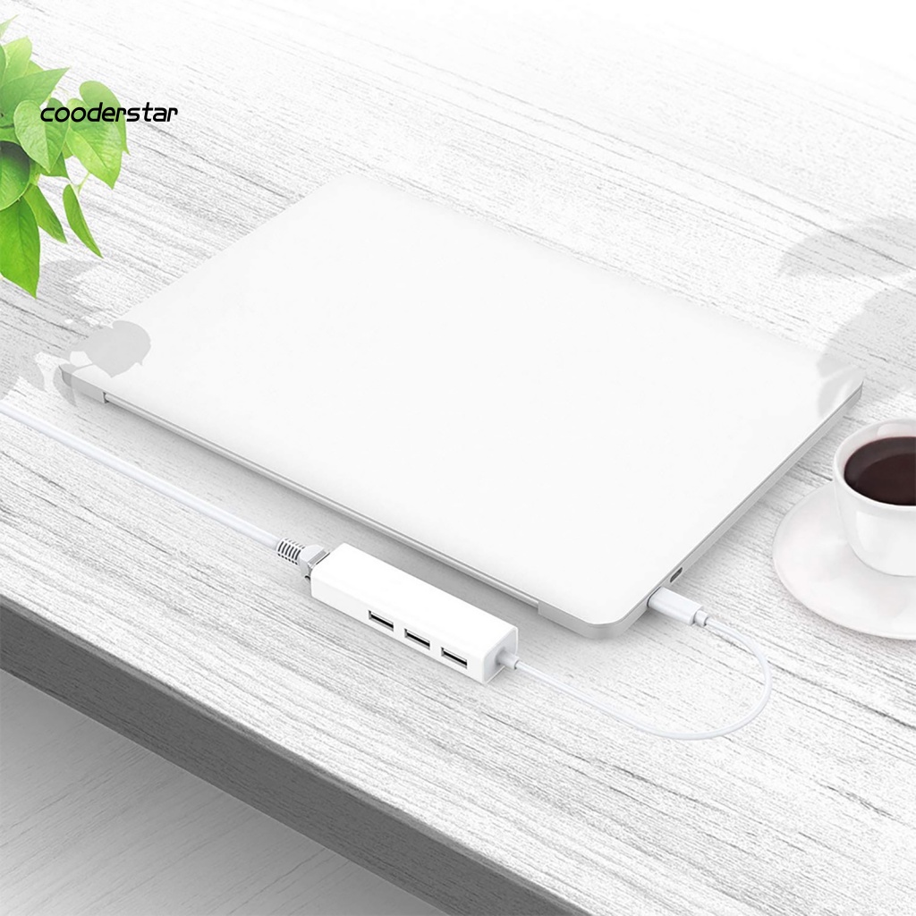 Bộ Chia Cổng Type-C Sang USB 2.0 / RJ45 Ethernet Chất Lượng Cao