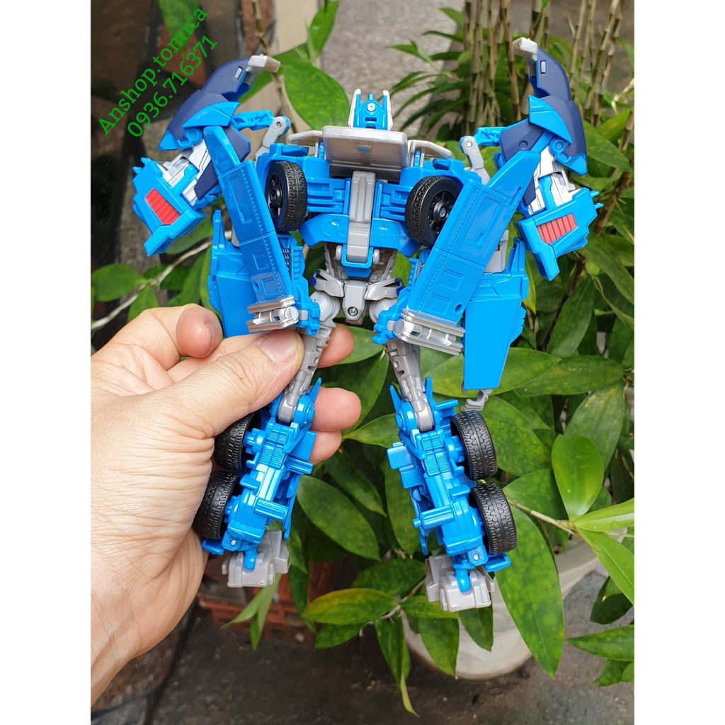 Robot biến hình xe Cont màu xanh nhiều bước Transformers - Hasbro