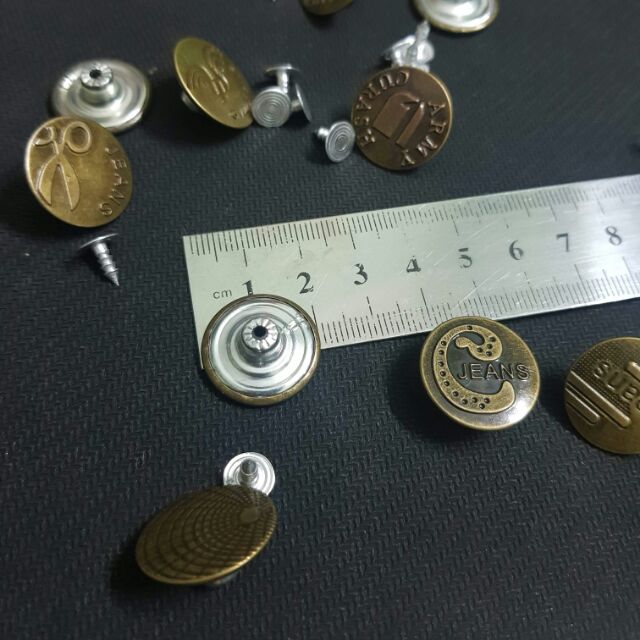10 nút quần jean size 2 cm
