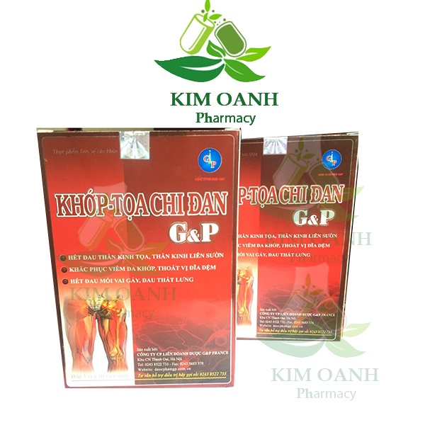 Khớp tọa chi đan - giúp giảm đau nhức xương khớp, thần kinh tọa, vai gáy, giúp xương chắc khỏe