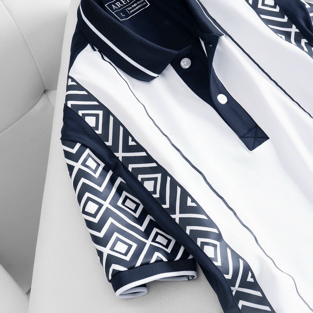 Áo thun nam cổ trụ cao cấp in họa tiết phối màu cá tính phong cách sang trọng lịch lãm hot trend [NEW UNISEX]