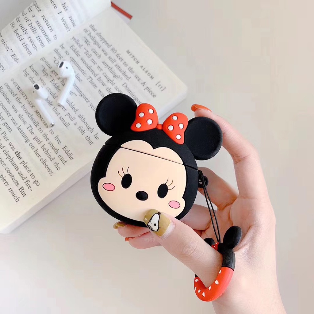 Hộp đựng tai nghe Airpods hình Minnie 3D cho Apple Airpods 1 AirPods 2 AirPod