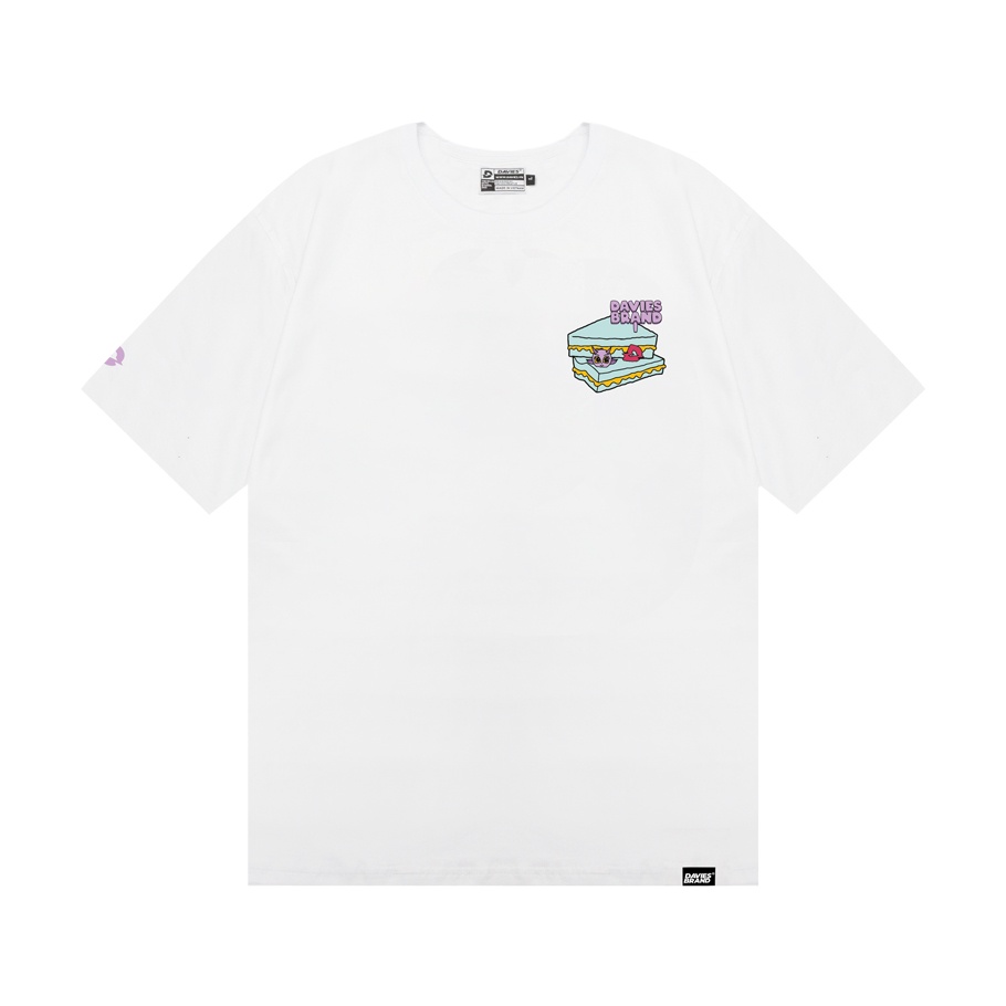 Áo thun nữ form rộng tay lỡ màu trắng local brand DAVIES Devil's Cake Tee
