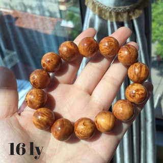 Vòng gỗ nu huyết long vân gỗ 16ly 14 hạt - vòng tay phong thủy