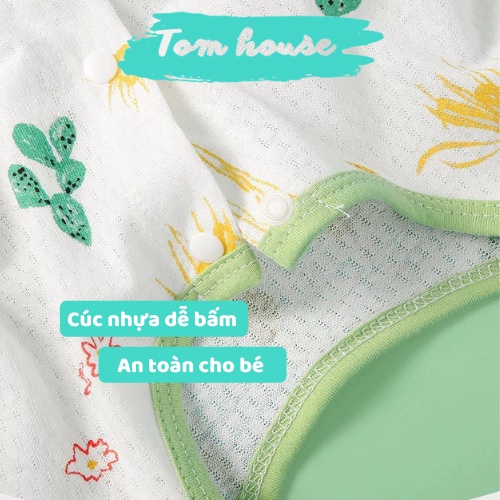 Bộ Body Dài Tay Mỏng Mát Cho Bé Trai, Bé Gái Nằm Điều Hoà, Chống Muỗi Đốt Mùa Hè 01BDD