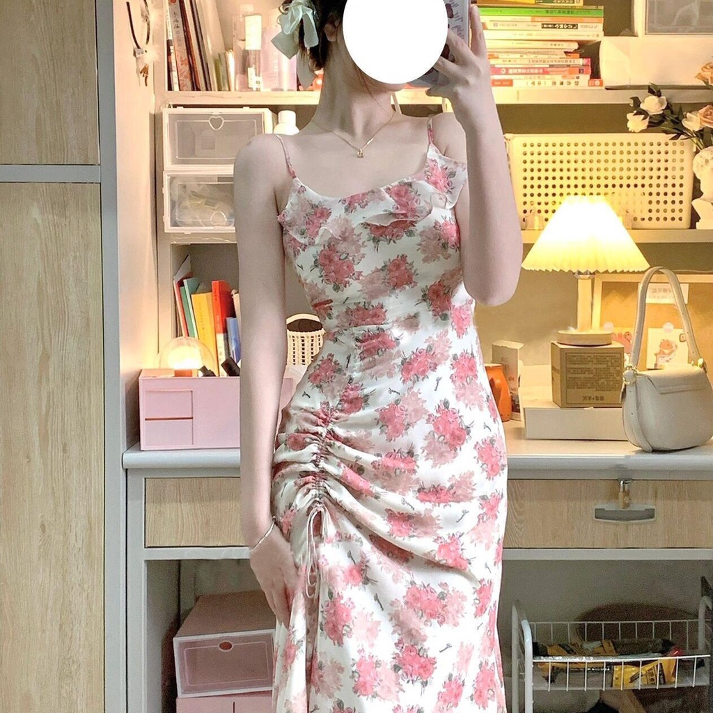 Đầm Dệt Kim Tay Dài Phối Khăn Choàng Cổ Thời Trang Cho Nữ